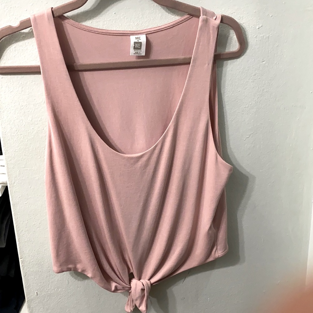 Pink tank top / crop top